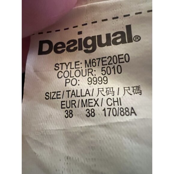 Vintage 90s Desigual sequin embroidered sweater jacket glam sz 38(M) denim - Picture 7 of 12